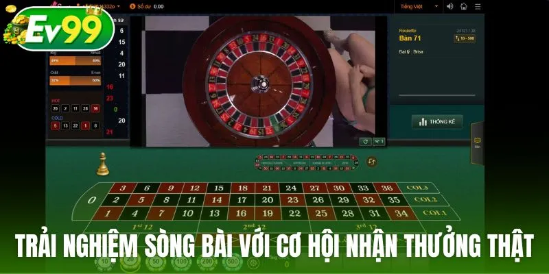 Trải nghiệm không khí sòng bài với cơ hội nhận thưởng thật